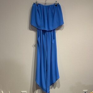 The Impeccable Pig Vibrant Blue Wide Leg Pant Jumpsuit‎ Size Small